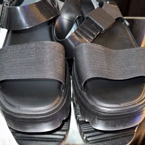 Melissa Black Chunky Platform Sandals